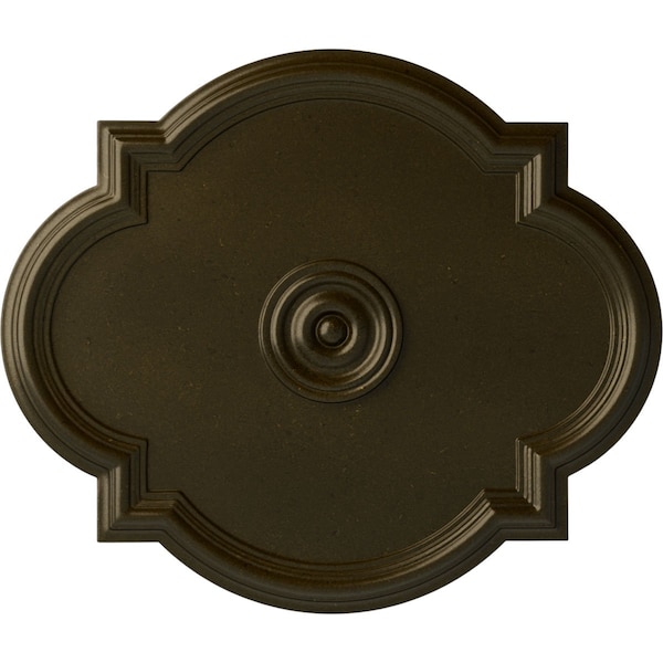 Ekena Millwork Waltz Ceiling Medallion (Fits Canopies up to 5 1/4"), 24"W x 20 1/2"H x 1 1/8"P, Green Gold CM24WAGGS - main